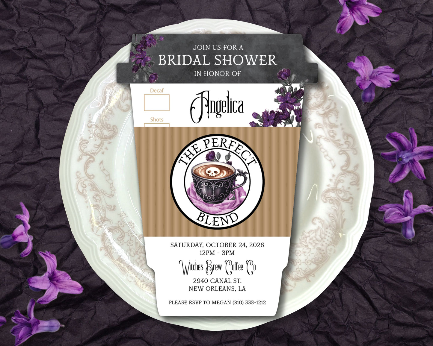 Gothic Style Coffee Invitation