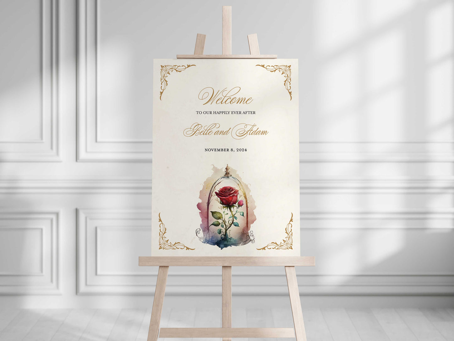 Enchanted Rose Welcome Sign