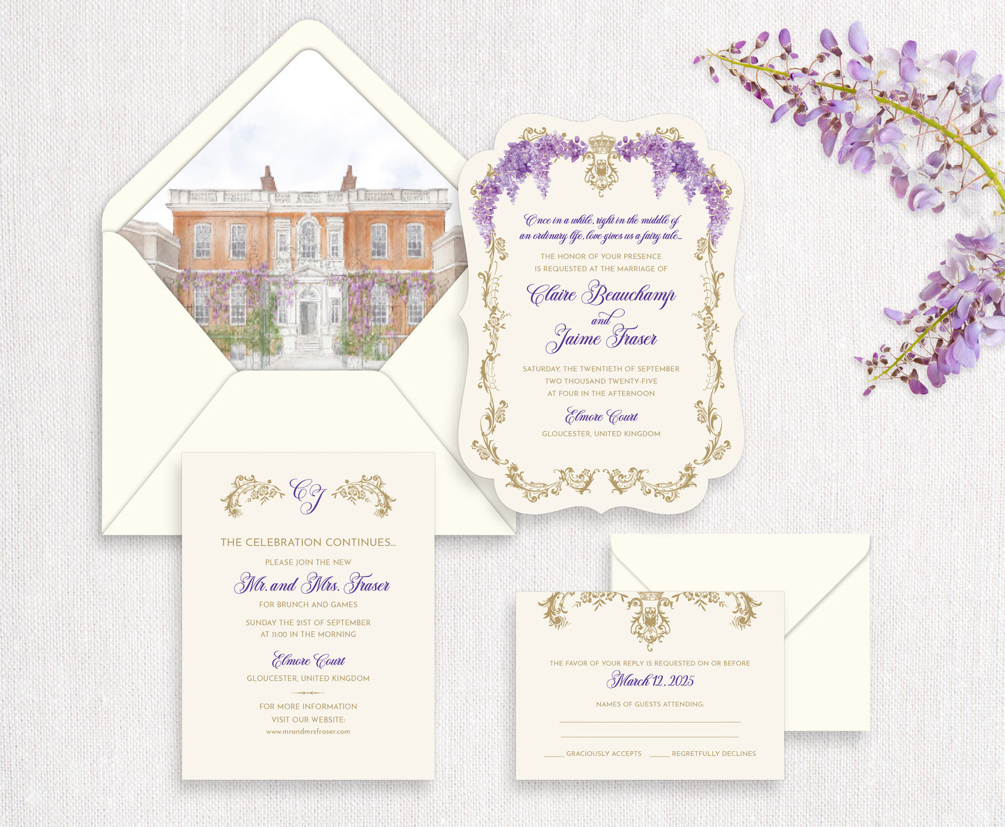 Regency Wisteria Invitation