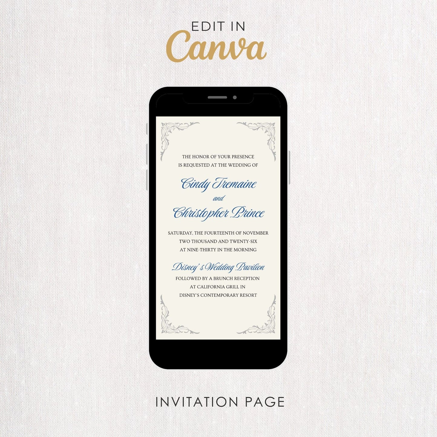 Cinderella Mobile Invitation