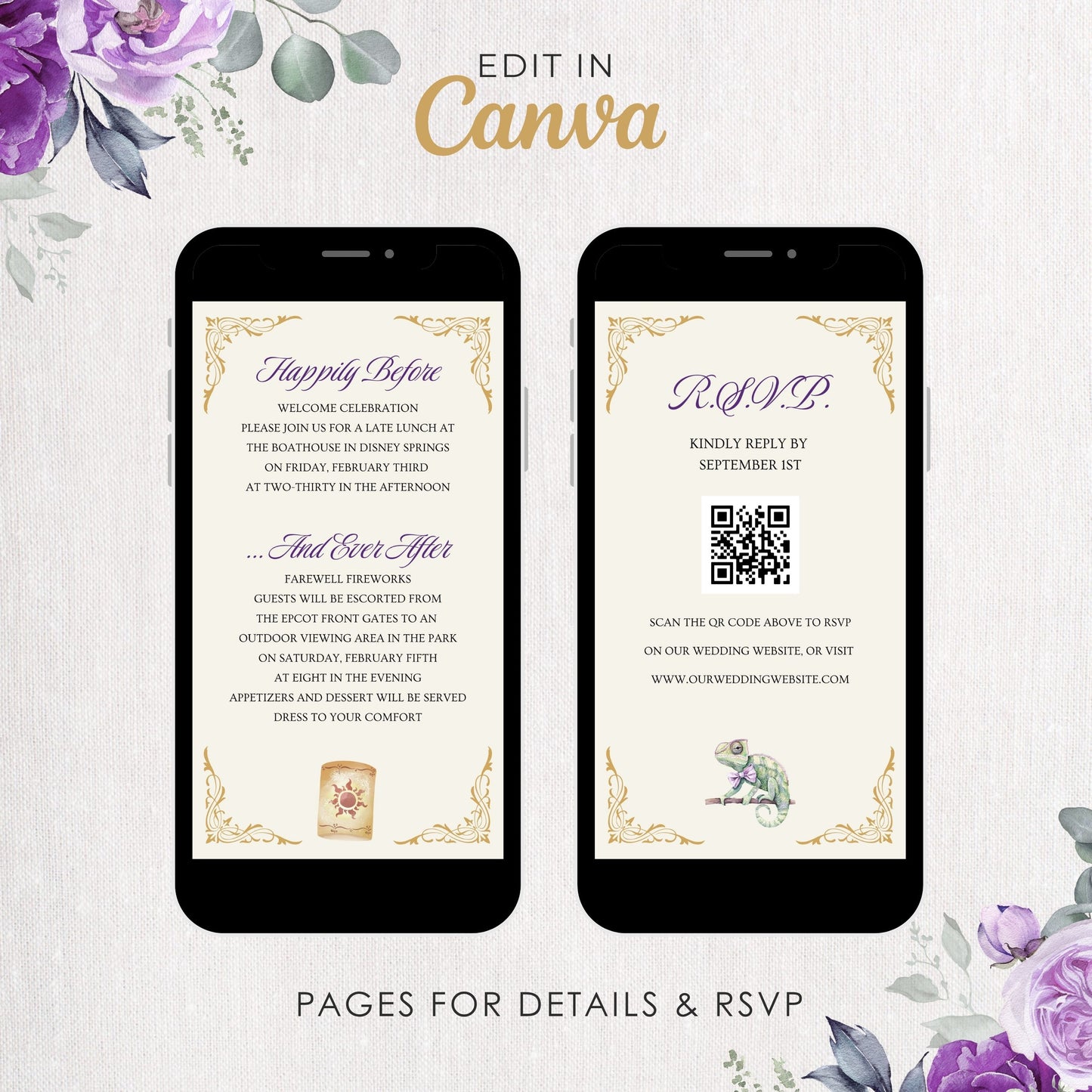 Rapunzel Mobile Invitation