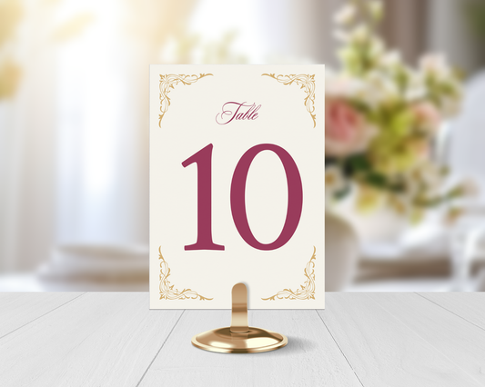 Belle's Library Table Number