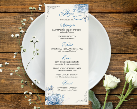 Rose Vine Menu