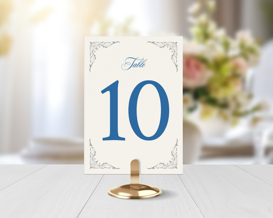 Elegant Border Table Number