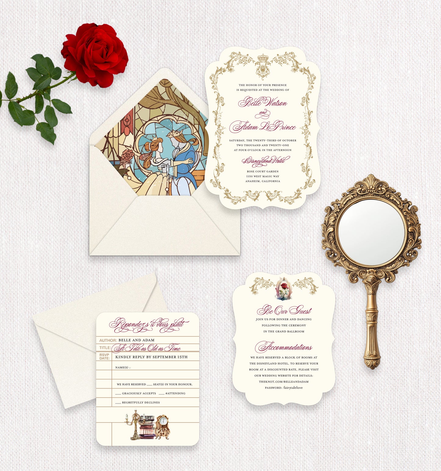 Classic Beauty and the Beast Invitation