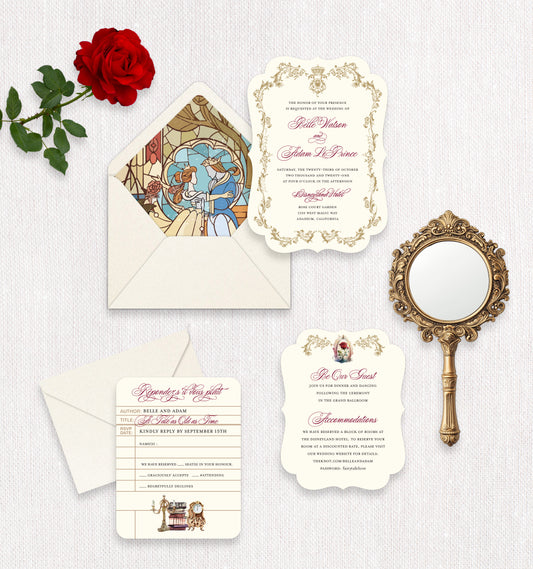 Classic Beauty and the Beast Invitation