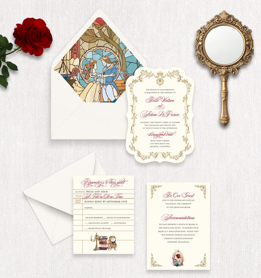 Classic Beauty and the Beast Invitation