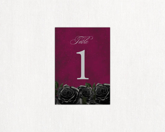 Dark Fairytale Table Number