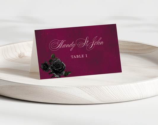 Dark Fairytale Folded Place Cards