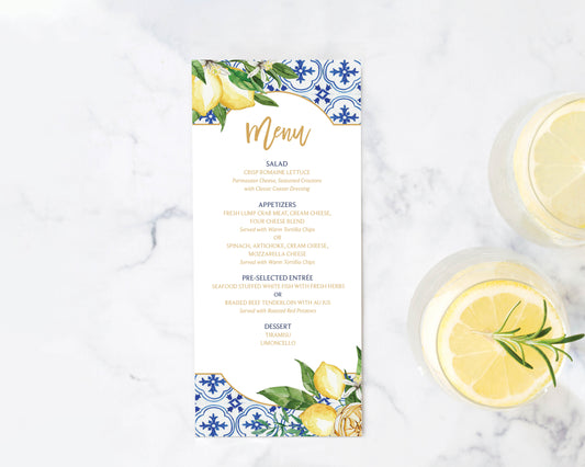 Mediterranean Summer Menu