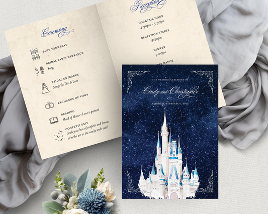 Night Sky Fairytale Castle Folded Program