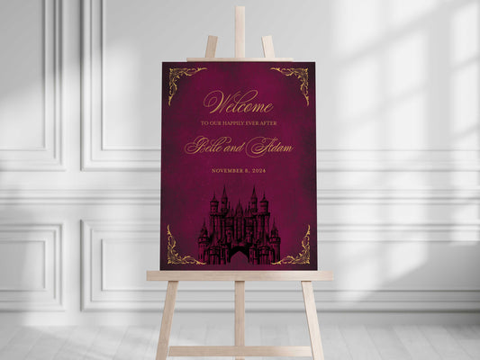 Dark Fairytale Welcome Sign